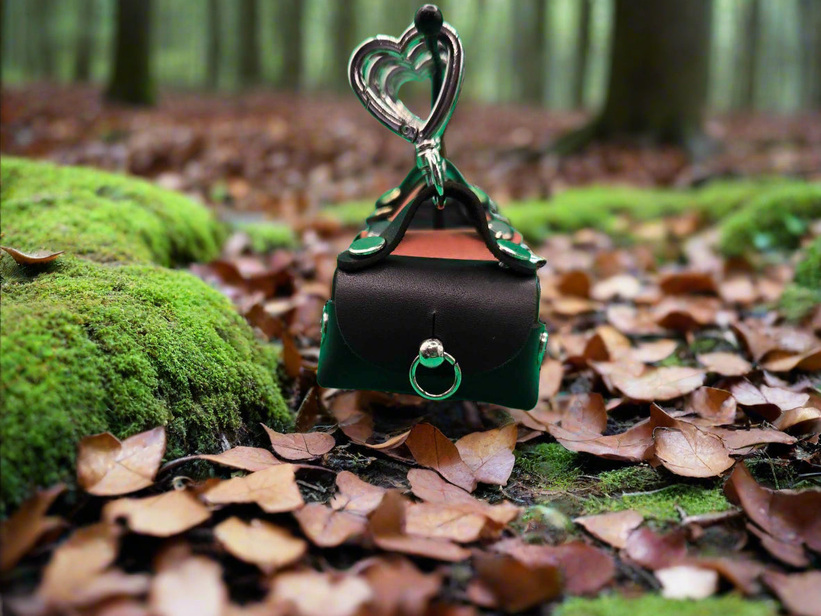 Small Leather Keychain Charm Purses