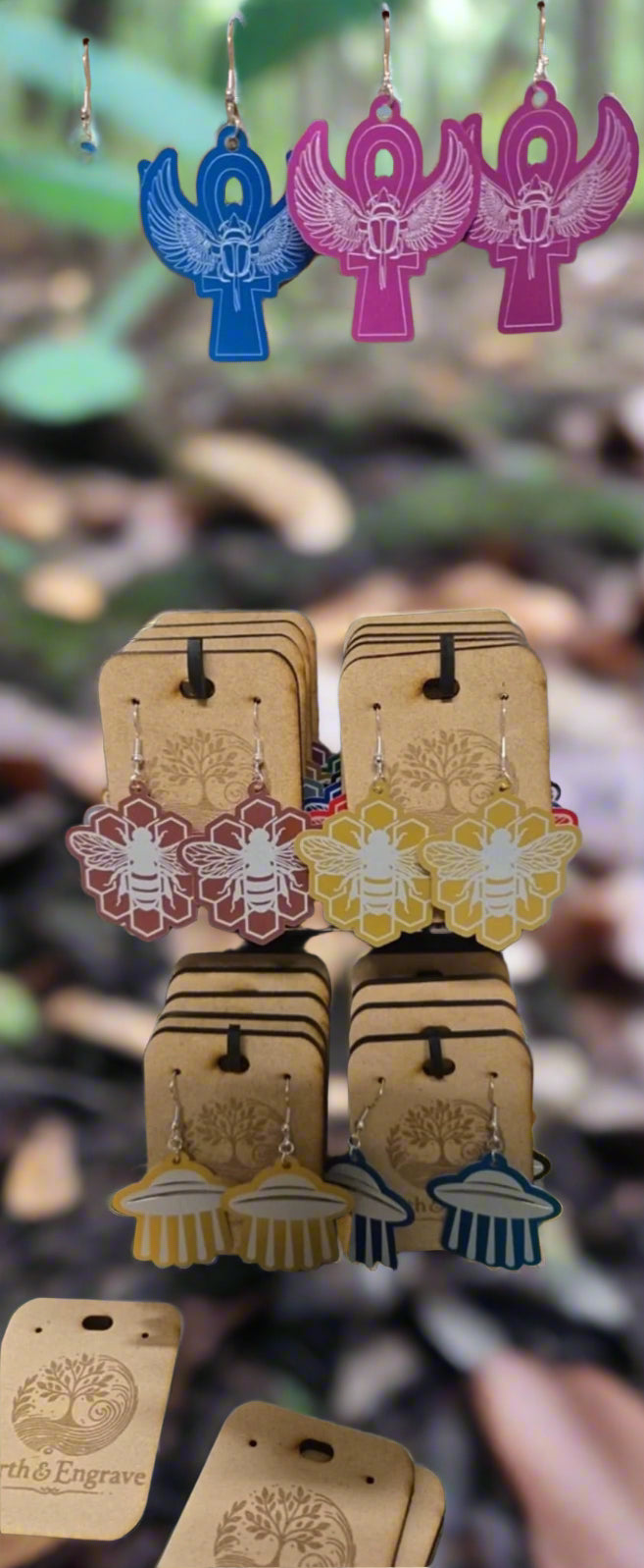 Handcrafted Aluminium Earrings β Bold, Lightweight, Laser-precision