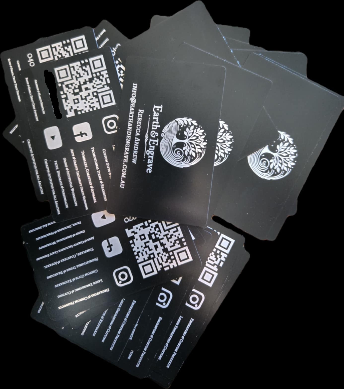 Custom Laser Engraved Aluminium Business Cards