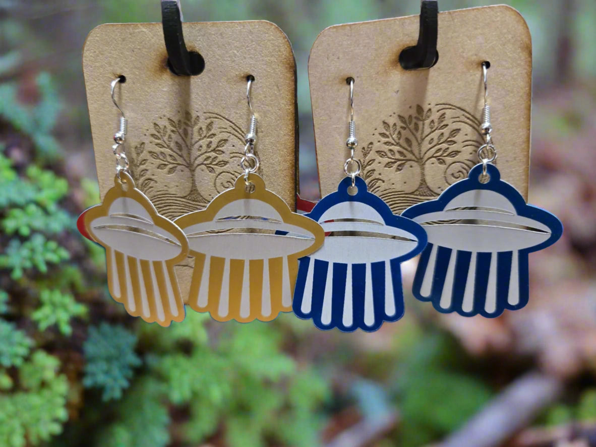 Handcrafted Aluminium Earrings – Bold, Lightweight, Laser-precision