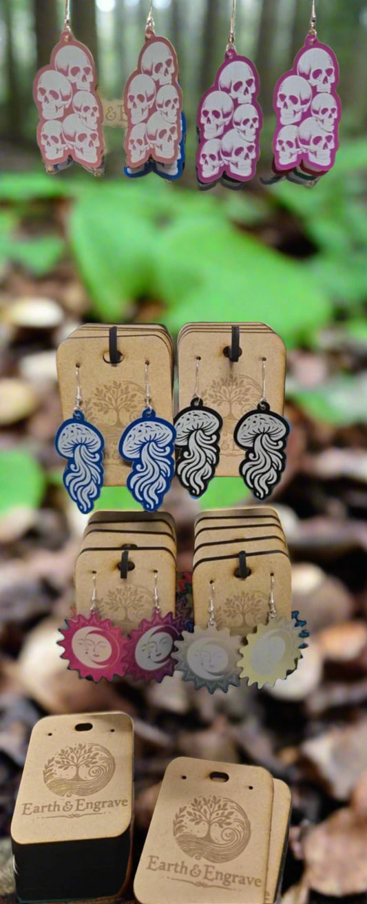 Handcrafted Aluminium Earrings – Bold, Lightweight, Laser-precision